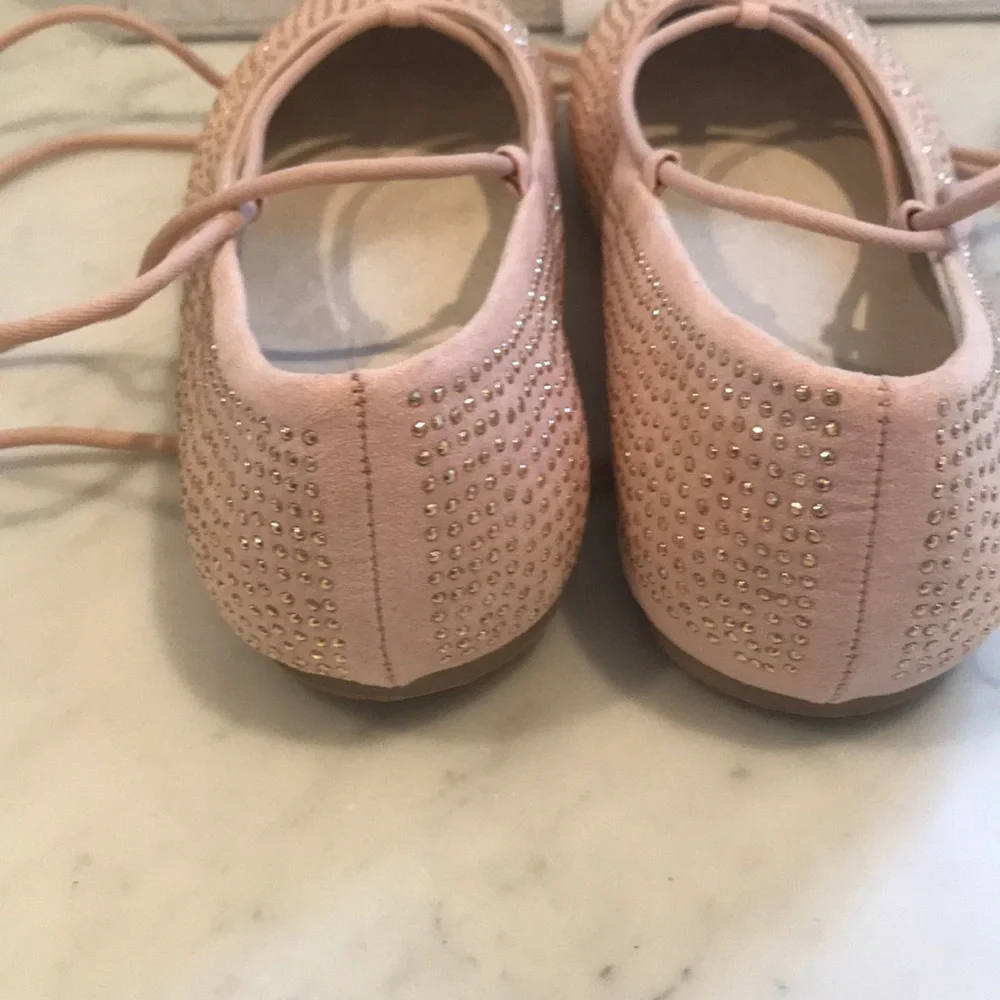 Joyfolie Girls Pink Sparkle Ballet Flats